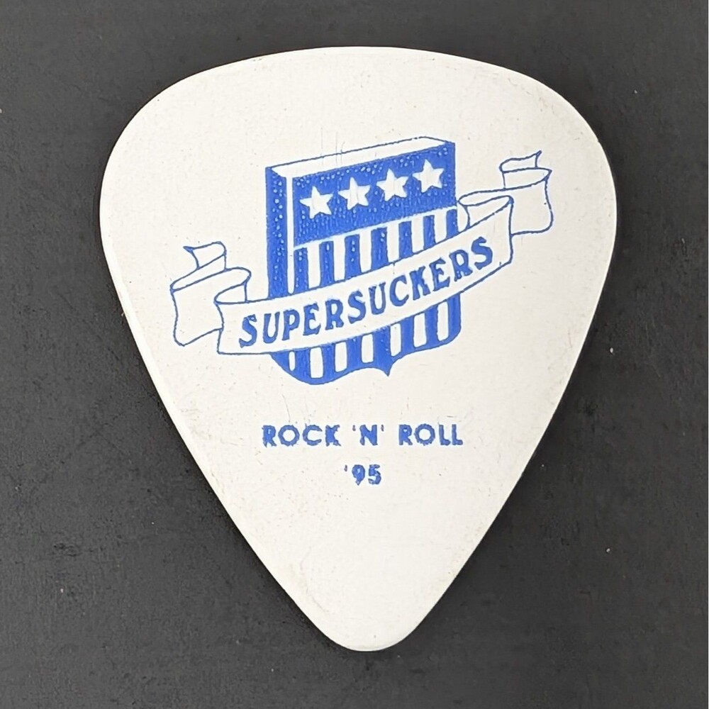 Vintage The Supersuckers White Guitar Pick Rock N Roll 95 Concert Tour 1995